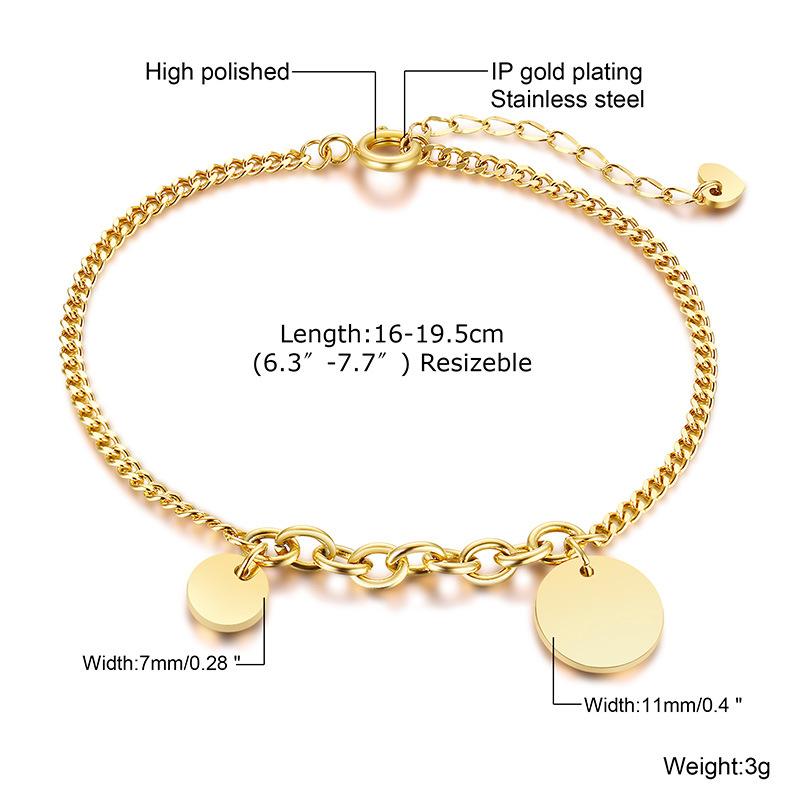 Stainless Steel White Multicolored Zircon Geometric Bracelet Gold, Personalized Fashion Women'S Accessories