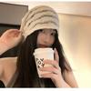 Stacked Hat, Female, Thin, Breathable Cotton and Linen, Cold Hat, Japanese Style, Knitted Hollow Out, Big Head Circumference, Small Face, Toe Cap