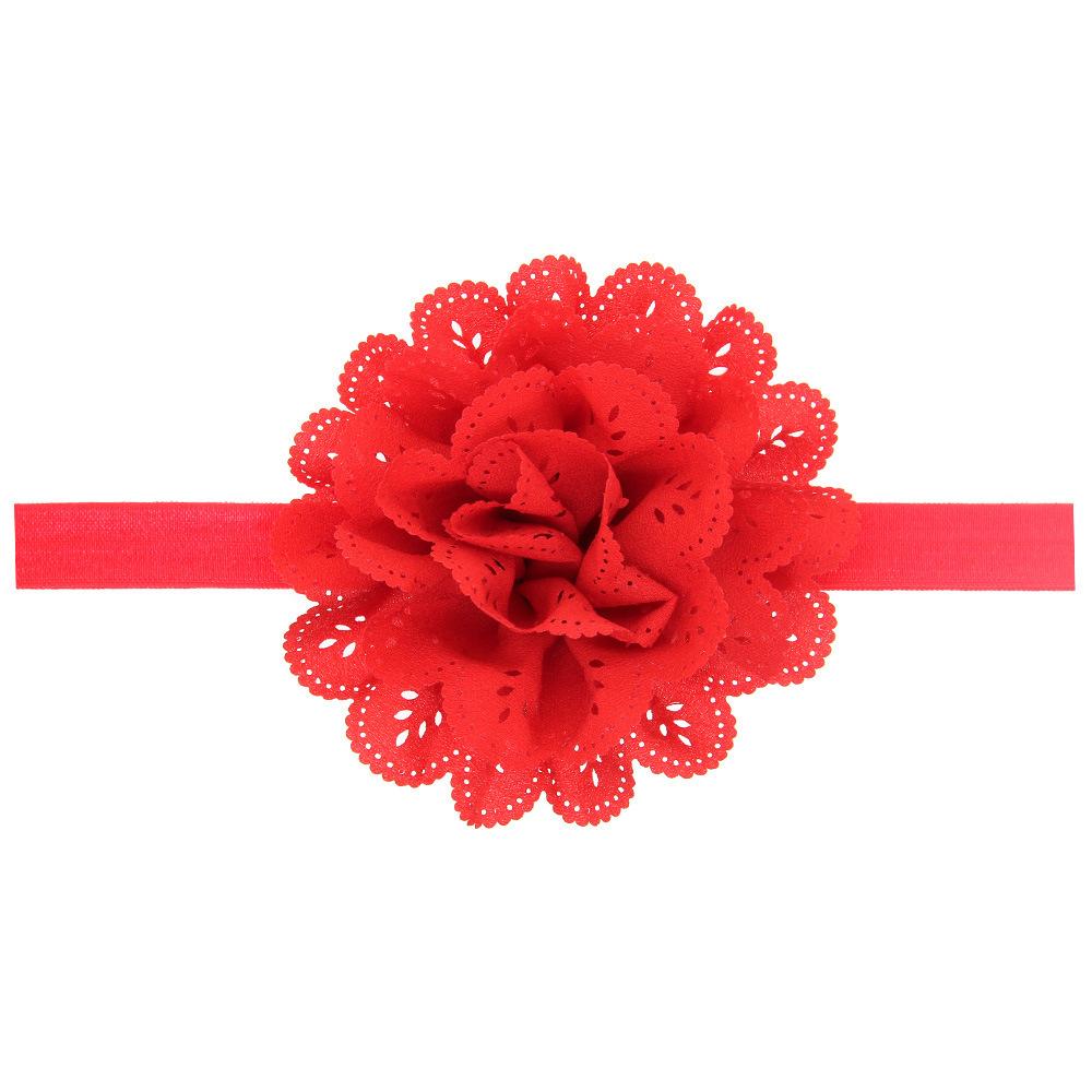 Kids Baby Headwear Hollow Lace Flower Headband Elastic Hair Band Accessories