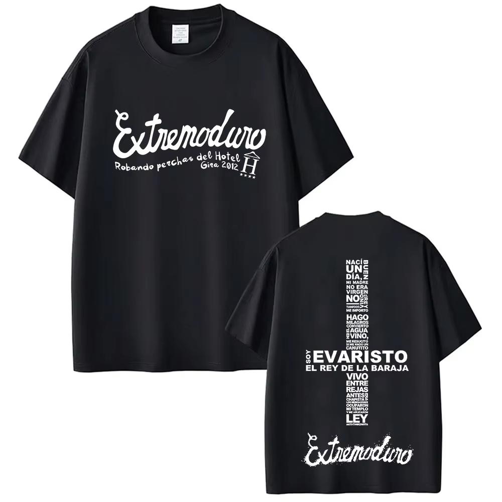 

Rock Band Extremoduro Tour Album Merch T-Shirt Men Hip Hop Pop Music Short Sleeve T-shirts Vintage Oversized Cotton T Shirt S