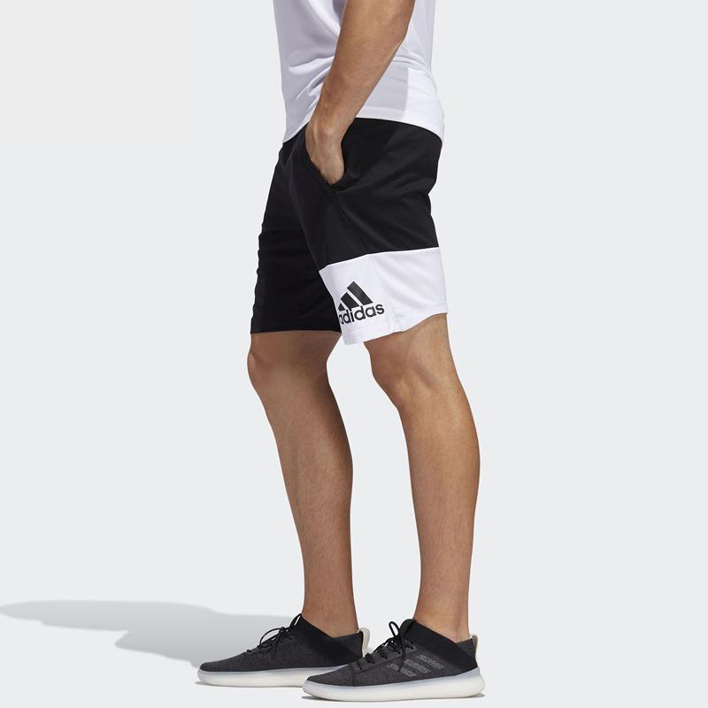 Adidas Sports Casual Breathable Shorts Men Bottoms Black White FL4448