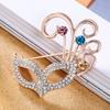 Fox Brooch Rhinestone Mask Brooch Brooch Female High-end Animal Pin Clothing Accessories