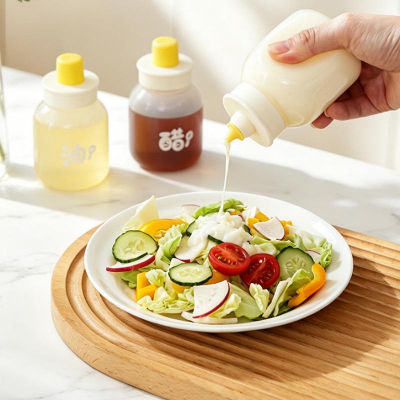 1/2Pcs BPA Free Kitchen Squeeze Oil Dispenser Leakproof Sauce Container for Home Restaurant Cooking Supplies