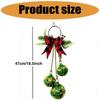 Metal Jingled Bells Christmas Hanging Ornaments Metal Bells Cluster with Tartans Ribbon for Mantels and Entryway Displays
