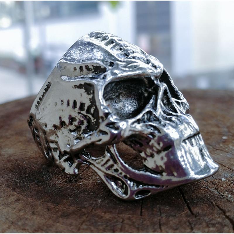 European and American Hip-hop Alien Skull Ring for Men Domineering Ghost Head Ring