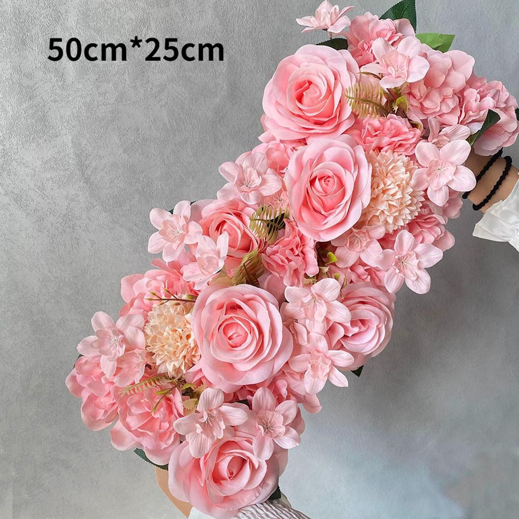 Realistic Flowers Panel DIY Arch Flower Row for Event Ceremony Wall Baby Shower Decor