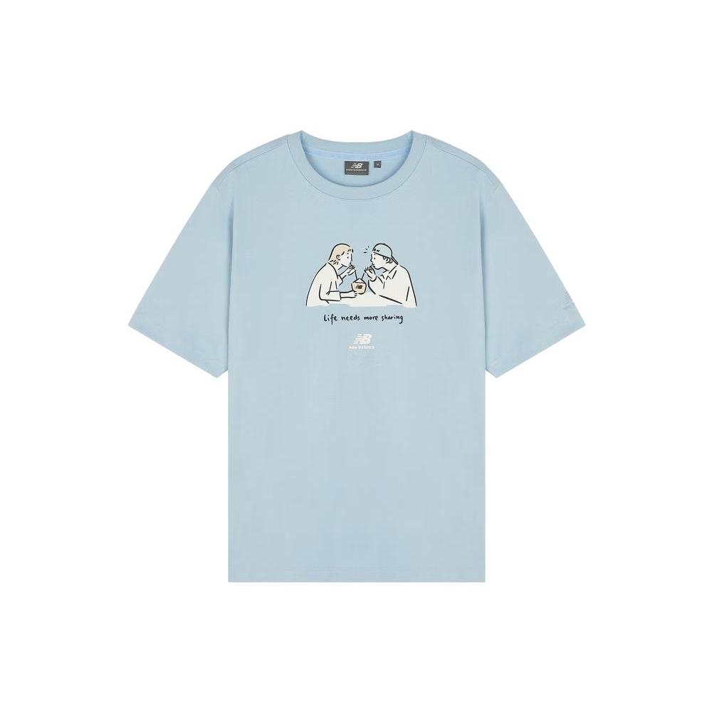 New Balance T Shirt Unisex Light Blue 5ED26041-LBL