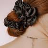 Mellotory Shirring Satin Scrunchie (deep Gray)