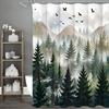 Misty Mountain Shower Curtain: Embrace the Serene Design, Soft Fabric, and Nature Vibes for Your Calm Bathroom