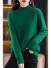 Women's Cashmere Sweater - Autumn/Winter High Neck Thick Knit Top, Loose Fit, Solid Color