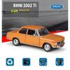 WELLY 1/24 BMW 2002 TI Alloy Miniature Car Model Diecast Metal Scale Model Car Diecast Metal Static Collection Children Toy Car