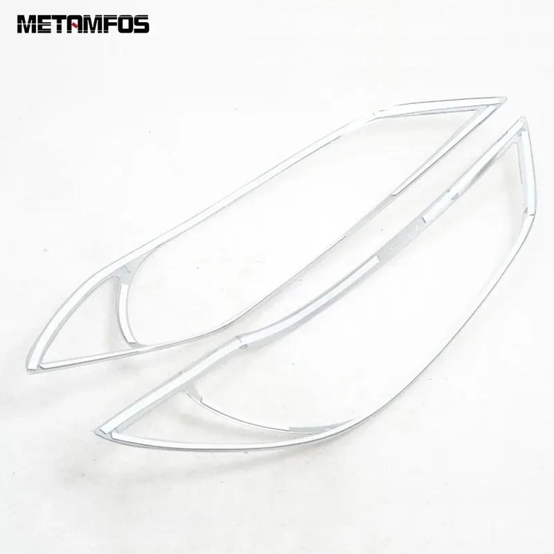 Head Light Lamp Cover Trim For Hyundai Elantra Avante 2016 2017 2018 Chrome Headlight Protection Frame Accessories Car Styling