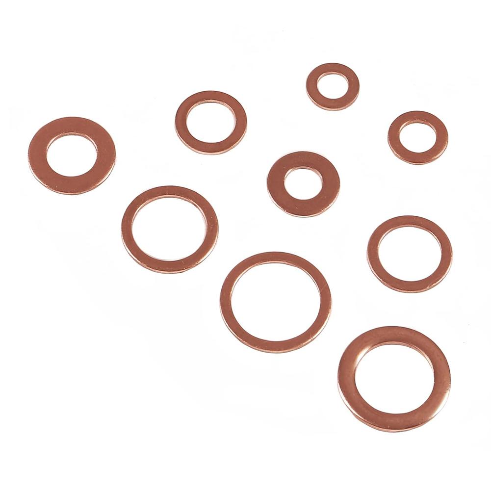 Copper Sealing Washers Set of 100 Pieces in Transparent Box