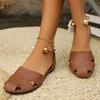 Fashion Women's Flat Sandals New Summer Roman Closed Toe Flat Sandals for Women Slippers Outdoor Casual Shoes Plus Size Women's Slippers