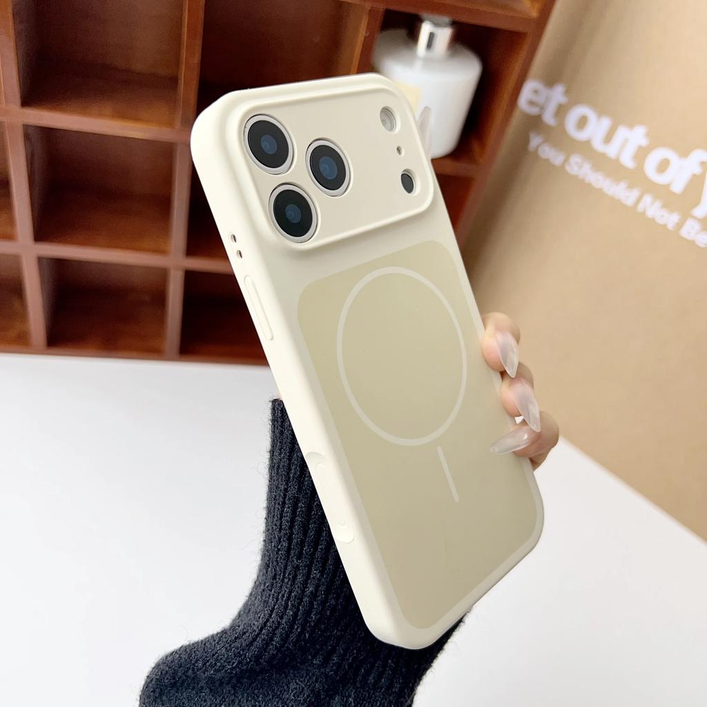 Official  Silicone Dual Color Magnetic Phone Case for IPhone 17 Pro Max 17pro for Magsafe Wireless Charge Soft Cover