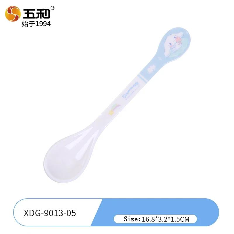 For Sanrio Cinnamoroll Food Eating Tableware Anti Scald Bowl Saucer Cup Spoon Cute Cinnamoroll Divider Plate Plate for Baby