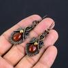 Carnelian 999 Copper Wire Wrapped Earrings, Handmade Gemstone Earrings Jewelry, Gifts For Wife Brand New Earrings