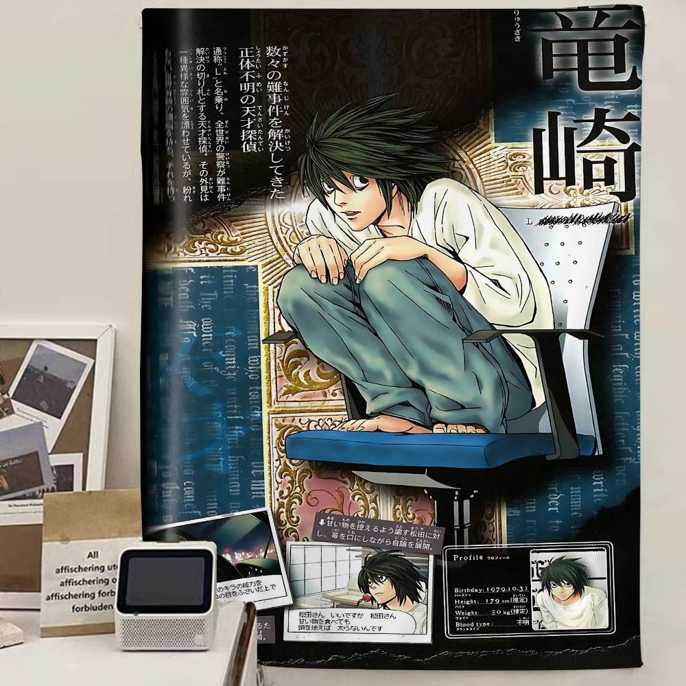 Hot Anime Death Note Hanging Bohemian Tapestry Bohemian Wall Tapestries Mandala Cheap Hippie Wall Hanging