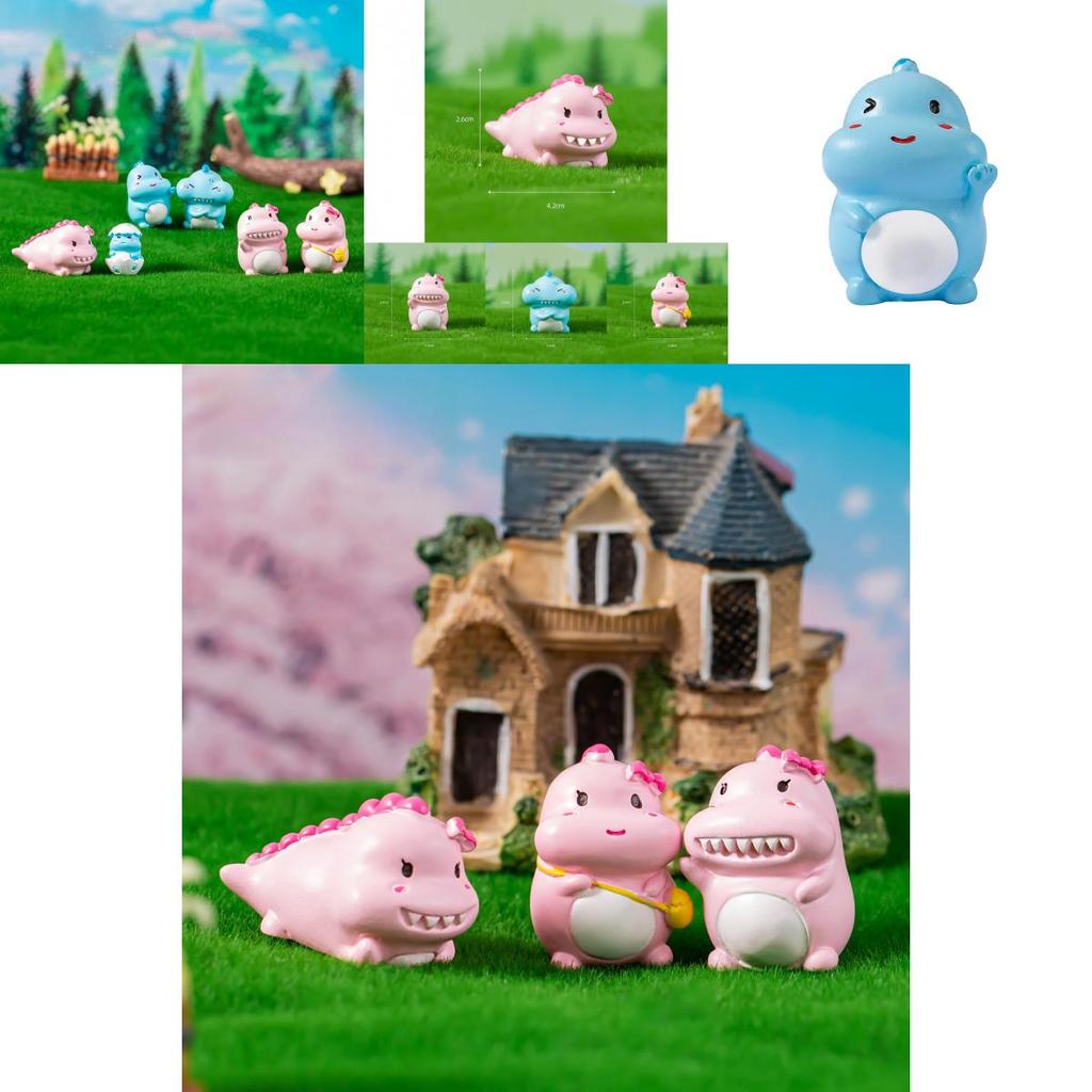 Cute Resin Dinosaur Desktop Decoration Lovely Cartoon Animal Figurine