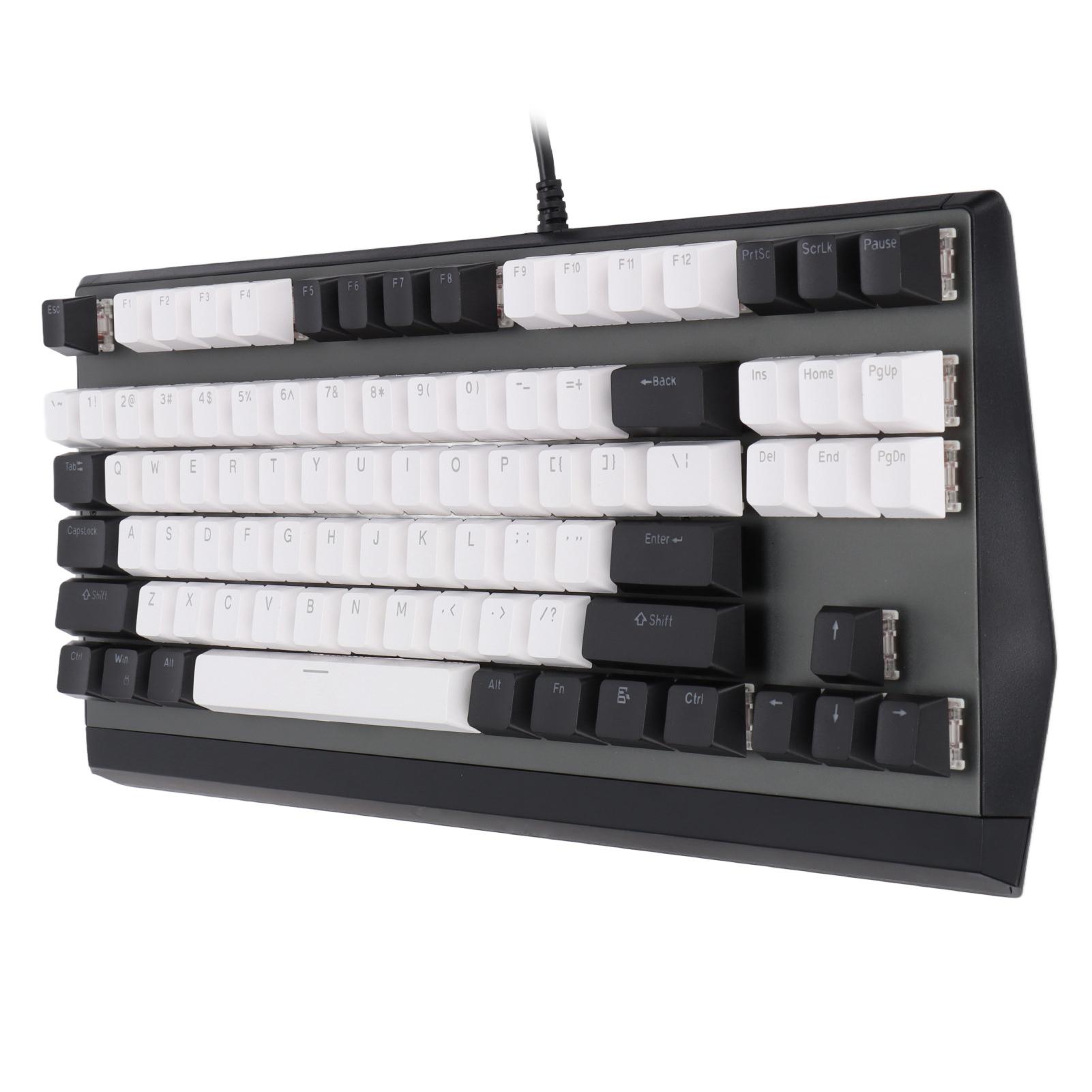 

Механическая клавиатура 87 клавиш RGB подсветка красный переключатель проводной USB компьютерные принадлежности для Win 2000