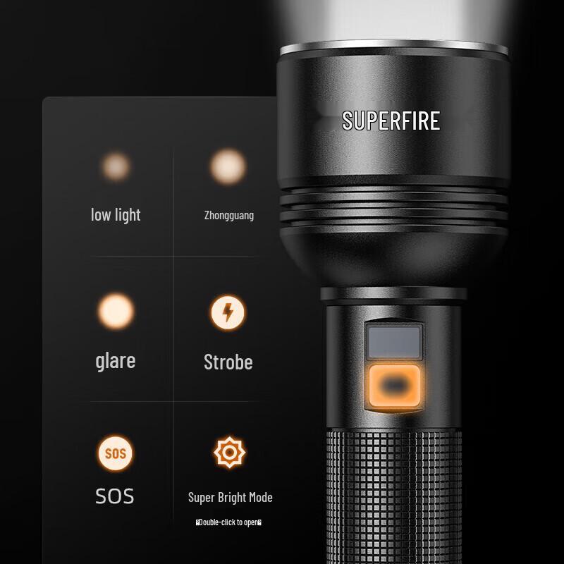 SupFire D18 High-Power Rechargeable Flashlight