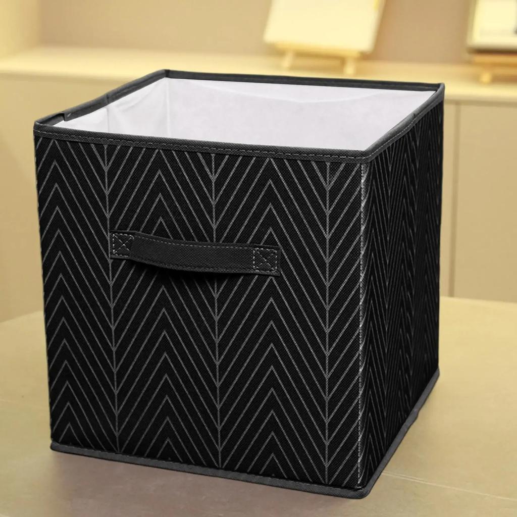 1pc Cube Storage Bins for Clothes Foldable Fabric Closet Storage with Handles Bedroom Wardrobe Organizing Container for Tops