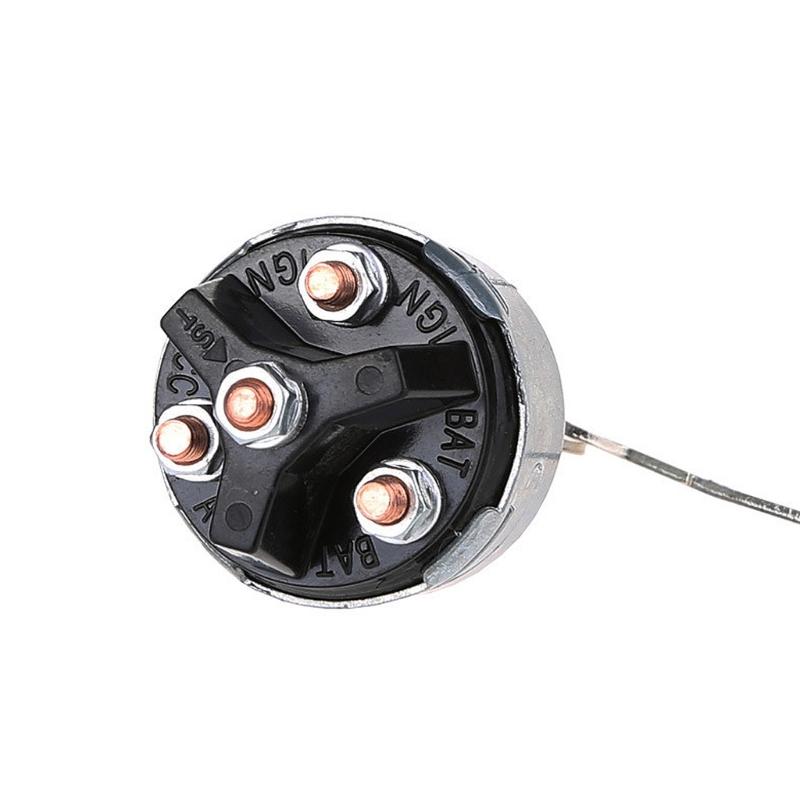 Universal Ignition Switch Lock Flush Mount On Off Start 2-Key 3 Position for Forklift Tractor Bus Drivers Farmers Tools