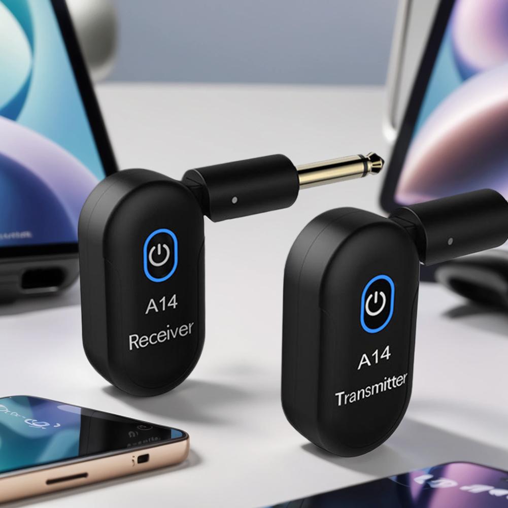2.4G Guitar Wireless System Rechargeable Wireless Guitar Transmitter Receiver for Acoustic Guitar Bass Electric Instruments