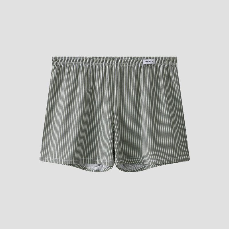 Herre Bomull Pustende Stripete Boksershorts - Løs Passform, Pluss Størrelse Sportsundertøy