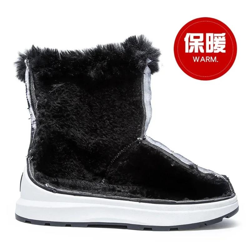 Winter New Woman Warm Snow Boots Waterproof Lace-Up Thicken Plush Winter Botas Mujer Warm Platform Ankle Boots