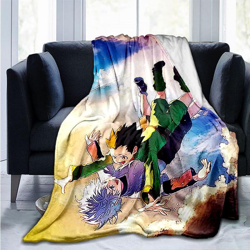 Couverture de dessin animé Hunter X Hunter, literie polaire douce, impression 3D, couette, canapé de maison, Manga japonais, cadeaux pour garçons et enfants