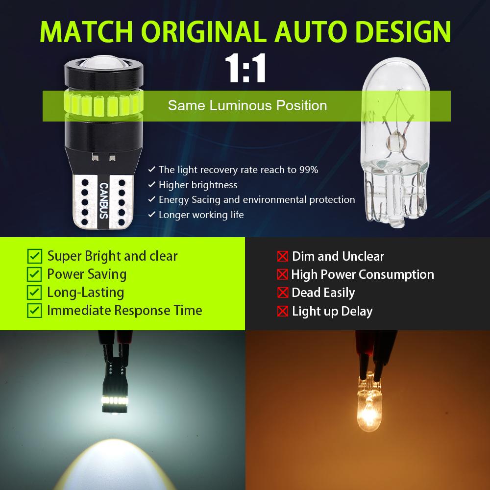 12V W5W T10 Car Width Light LED Profile Light High Quality Small Light Instrument Light Super Bright License Plate