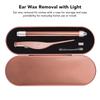 Light Ear Spoon Full Polishing Visible Ear Wax Removal with Light for Ear Cleaning Tool Rose Gold