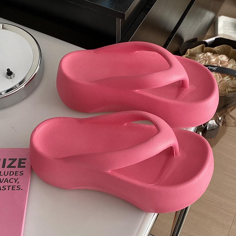 

Женские летние шлепанцы из ЭВА толщиной 7 см, увеличивающие рост, нескользящие шлепанцы с перемычкой для пальцев с отбеливающим эффектом. 37-38