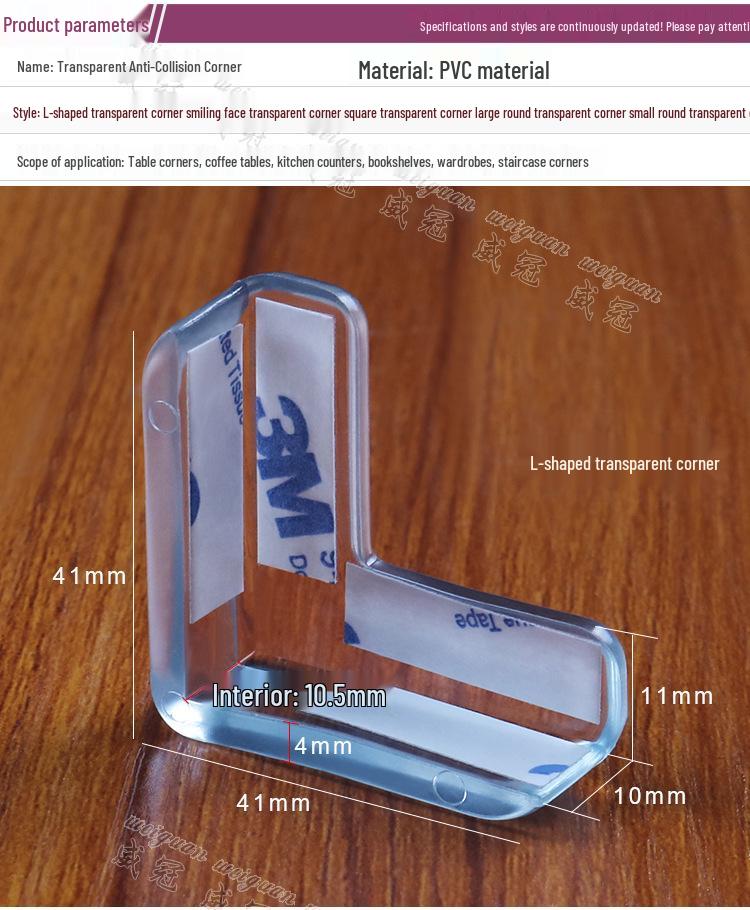 Transparent Silicone Corner Protectors for Child Safety 5000 pcs