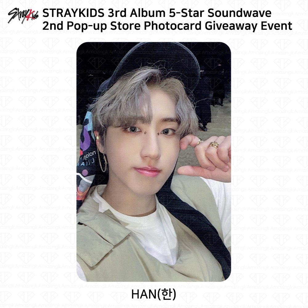 

Третий мини-альбом Stray Kids 5 Star Soundwave Pop Up Giveaway Фотокарточка Открытка Han - 2nd Photocard