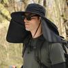 Unisex Summer Sun Hat Outdoor Sun Protection Cap with Neck Flap Breathable Large Brim Hat for Hiking Traveling Fishing