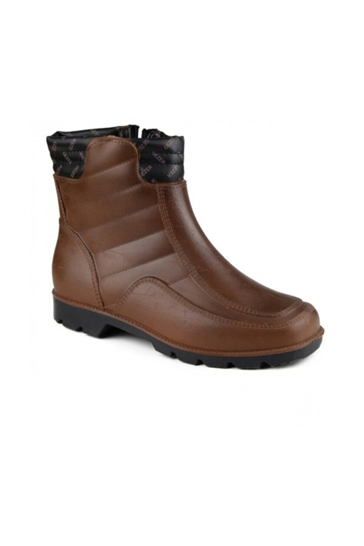 

Men s Fashion Waterproof Flat Heeled Boots Bootie Gezer Black Wool Inside Rubber Boots Waterproof Short Hunter Fisherman Camping Shoes 40