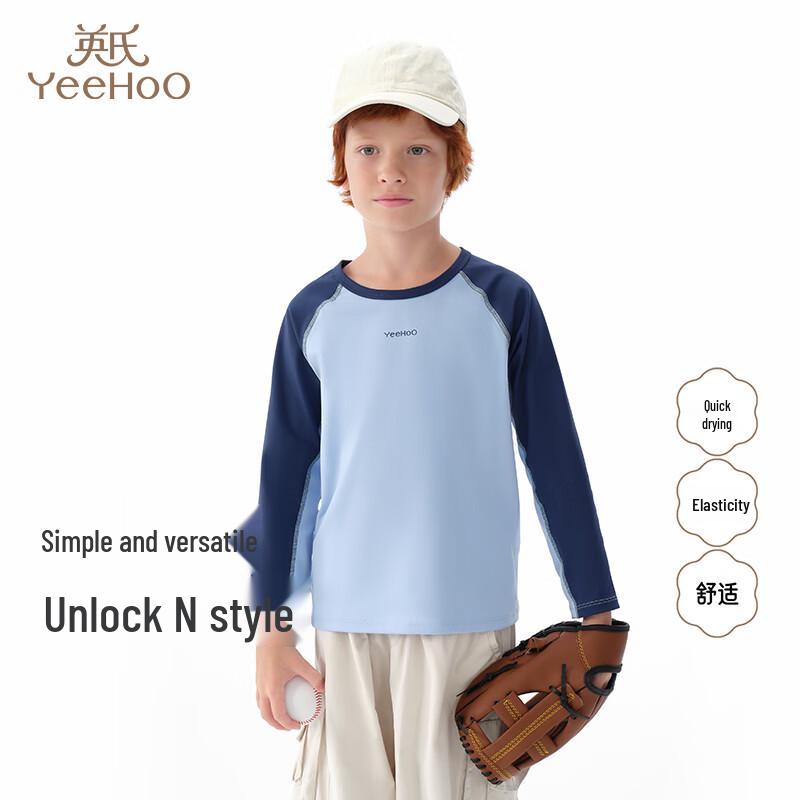 YEEHOO Kids' Unisex Long Sleeve Round Neck T-Shirt