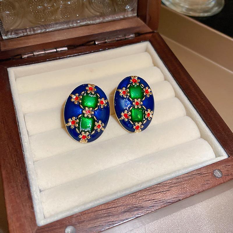 

Винтажные серебряные геометрические серьги-цветы - Легкая роскошь, ретро-дизайн