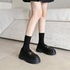 Women's Black Over-the-Knee Cotton Socks - Breathable, Antibacterial, Slimming JK Style