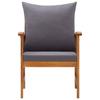 Garden Chairs with Cushions 2 Pcs Solid Acacia Wood