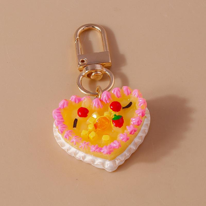 Cute Resin Ice Cream Keychain Simulated Food Key Ring Pendant for Women Girls Handbag Decor DIY Handmade Jewelry Gift