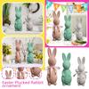Easter Flocking Ornaments Plush Bunny Spring Decoration Scene Arrangement Gift