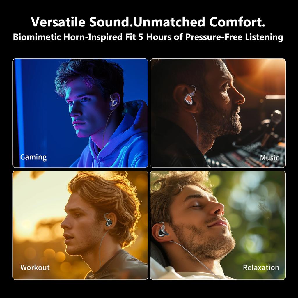 HIDIZS MS2 PRO Earphones Zinc Alloy Body & Synthetic Leather Panels Dual Magnetic 10.2mm Drivers (1DD+1BA) Hybrid Wired Earphones Triple Filter x