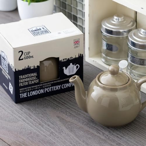 London Pottery Teapot, 2 Cups, 550ml, British Brand, Black Tea (Toffee, Limited Edition Color)