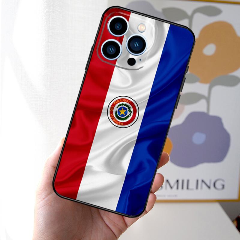 

Paraguay Flag Phone Case For iPhone 16 15 14 13 12 Mini 11 Pro XS Max XR X 7 8 Plus Back Cover iPhone 11