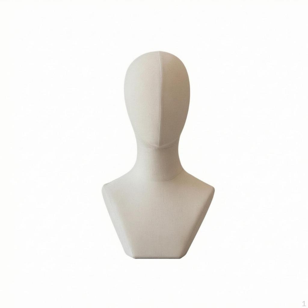 Mannequin Bust with Base Professional Necklace Display Sturdy for Milliners