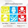 Children's Educational Painting Stencils: DIY Plastic Templates for Early Education