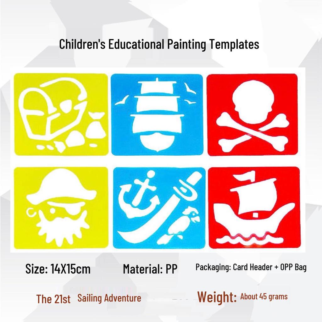 Children's Educational Painting Stencils: DIY Plastic Templates for Early Education
